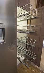 厨房室内设计内部设计滑动橱柜细节风格金属架门把手装饰橱柜门公寓架子展示地面抽屉图片