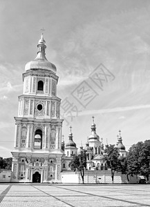 基辅圣索菲亚教堂大教堂城市宗教建筑学圆顶遗产文化正方形天炉教会图片