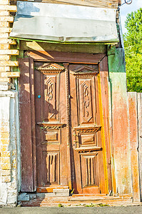 旧木门窗户古董木头建筑学框架别墅房子图片