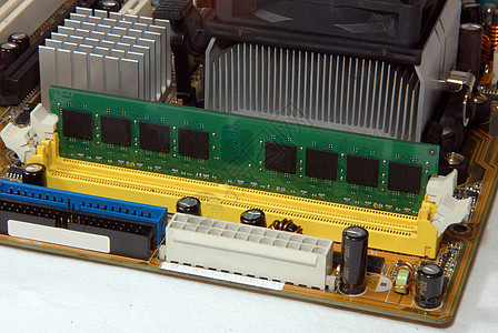 计算机存储器安装电路电脑网络高科技芯片绿色硬件电子产品技术记忆图片