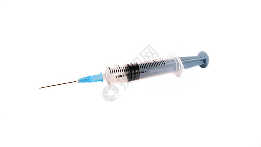 白背景上的注射Syringe背景图片