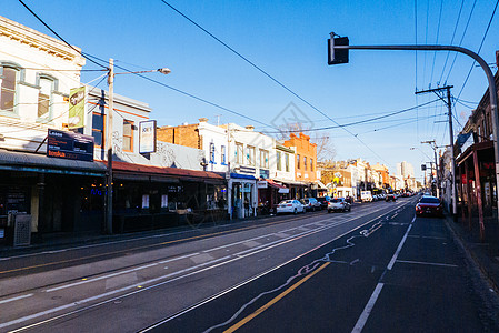 菲茨罗伊澳大利亚墨尔本的不伦瑞克街涂鸦胡同建筑街道旅游窗户文化图片