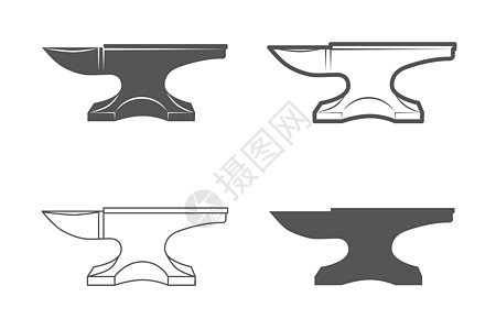 砧 铁匠装备古董草图工艺绘画工具力量工人艺术插图作坊图片