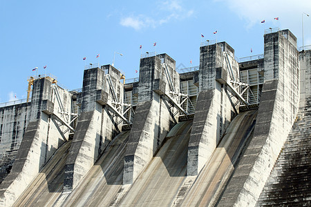 水坝 天上大坝 泰国大坝旅行溢洪道技术植物车站建造力量水电建筑学蓝色图片