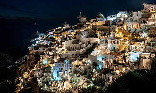 风车夜景风景名胜地标高清图片