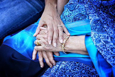 支助概念祖母养老金指甲帮助蓝色国家医疗长老装饰品手指图片