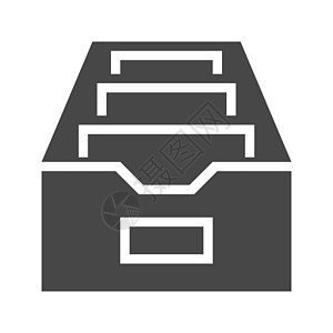 文件柜平面矢量 Ico卡片商业插图数据图书馆内阁办公室目录工作盒子图片