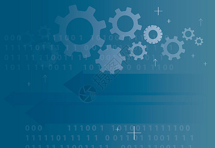 抽象技术箭头图标和计算机代码编程编码黑客概念背景矩阵蓝色数字科学密码展示软件数据网络墙纸图片
