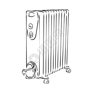油电散热器素描图房子卡通片收费金属插图发电机维修按钮电缆草图图片
