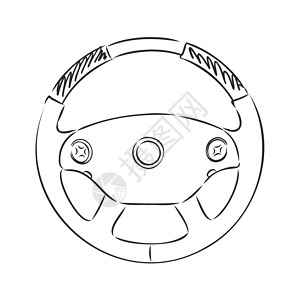 方向盘 涂鸦风格 汽车方向盘它制作图案矢量图插图喇叭夹子车辆速度圆圈控制写意旅行驾驶图片
