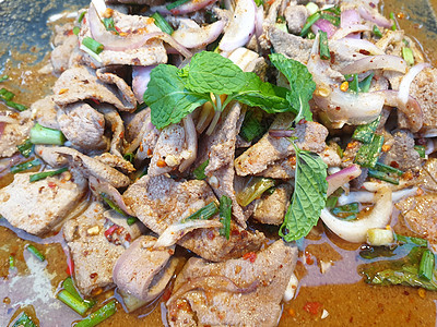 大环是泰国以山食品街道烹饪塑料美食餐厅热带食物沙拉蔬菜午餐图片