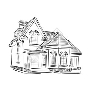 建筑手绘图房子矢量素描插画建筑插图建筑师建造框架住宅工程师大厦项目建筑学公寓图片