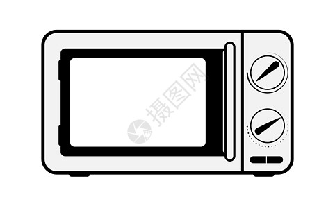 家电简单画微波炉做饭图片