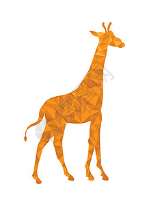 多边形风格的长颈鹿图案设计图片