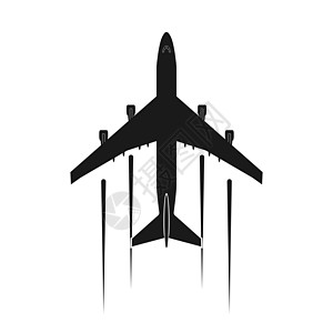 简单的飞机设计图标或日志草图控制踪迹空气翅膀透雕插图洲际航空公司机身图片