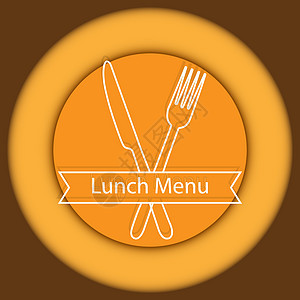 咖啡馆或餐馆午餐菜单的标志或标志插图标识酒吧咖啡店餐厅食物空白闲暇手绘烹饪图片