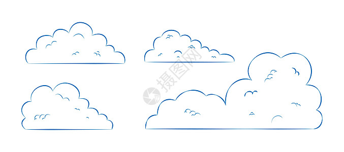 插图集 抽象的积云 平面设计图片