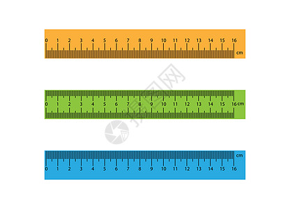 一套塑料尺子  16 英寸的实际范围图片