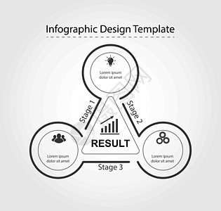 信息图表设计模板 商业成功的三个步骤技术物品金融书签数据顺序派对竞选数字项目背景图片
