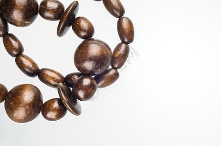 木比德颈部棕色文化冥想礼物珠子项链宏观细绳念珠木头图片