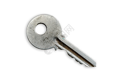 旧的调制器密钥房子财产钥匙金属工具白色安全背景图片