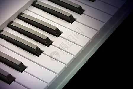 音乐键盘的黑白键笔记乐器工作室黑色钥匙电子选择性技术焦点娱乐图片