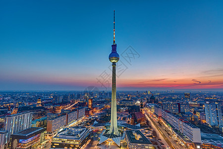 柏林的天线全景旅游建筑中心旅行天空地标游客景观电视图片