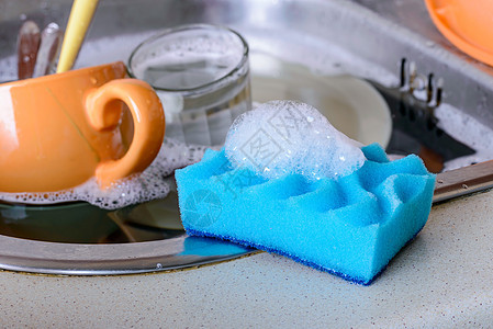 海绵清洁碗泡沫卫生家务擦洗洗涤剂玻璃厨具肥皂家庭打扫图片