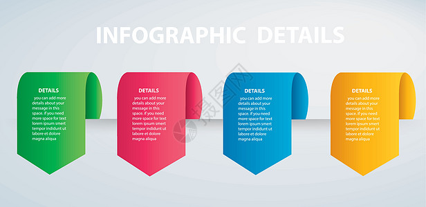 带有 4 个选项的方形信息图形矢量模板 可用于网络图表演示图表报告分步信息图表 抽象背景营销项目标签数据正方形插图进步数字金融横图片
