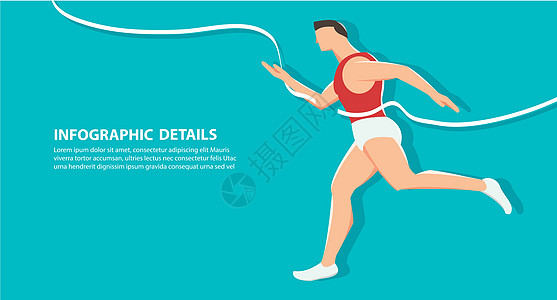运行意识概念矢量图 eps1 的侧视图培训师练习运动海报跑步插图训练运动鞋收藏赛跑者图片