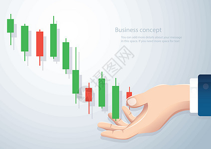 手持烛台图表股票市场图标矢量背景街道商品技术外汇商业成功经纪交换业务放大镜图片