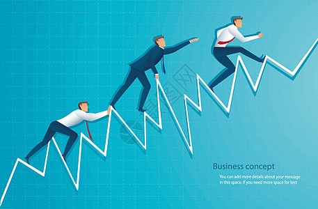 商务人士在图表上运行员工跑到箭头的顶部成功成就动机商业符号矢量图 EPS1男人进步男性竞赛投资速度市场挑战商务套装图片
