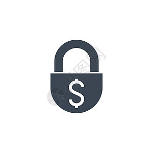 机密相关矢量字形图标安全数据艺术黑色银行业密码挂锁标识商业背景图片