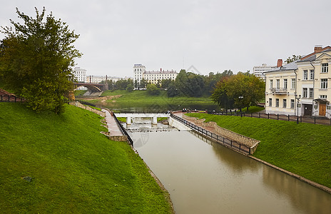 VITEBSK 巴西 - 8月11日 2019年 维捷布斯克Dvina河的景象图片