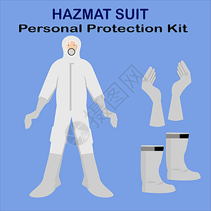 防护服个人防护套件白色 用于安全图片