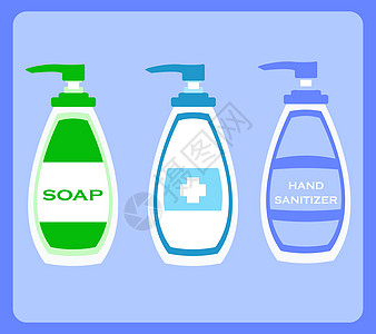 洗手液瓶或肥皂 卫生的矢量符号 洗手图的标志图片