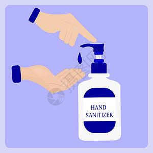 流动移动卫生洗手液插图奶瓶消毒清洁剂防腐剂酒精肥皂消毒剂图片