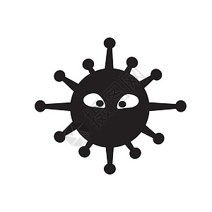 白色背景上的病毒图标 病毒符号细胞疾病微生物寄生虫药品感染技术危害病菌标识图片
