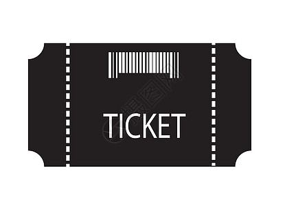 白色背景上的票图标 平面样式设计 票号商业抽奖座位黑色展示节日网站标签旅行假期图片