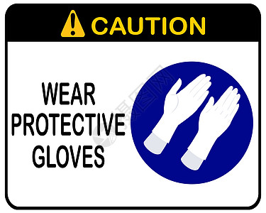 注意注意戴防护手套以确保安全图片
