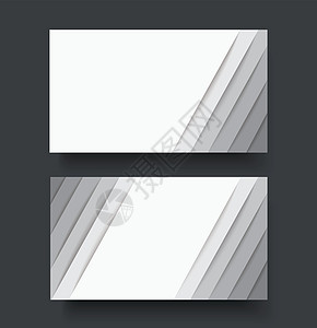 现代白线双面名片模板矢量 eps1图片
