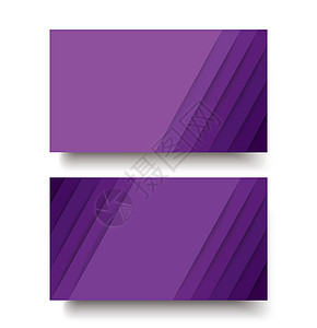现代紫色线条双面名片模板矢量 eps1广告标识网络技术营销艺术公司插图身份文档图片