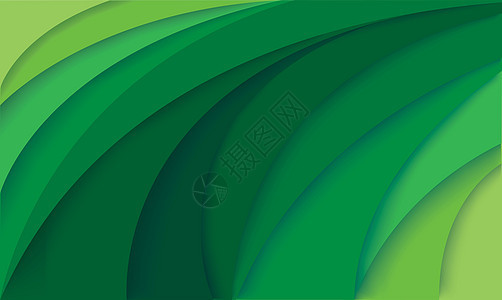 抽象现代绿色曲线背景矢量图 EPS1创造力白色商业线条波浪横幅插图海浪坡度流动图片
