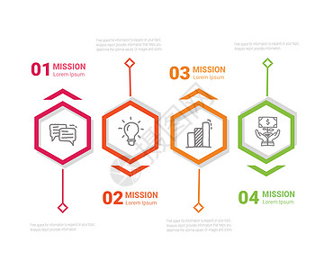 带有 stepswith 4 标签的抽象信息图表编号选项模板数据元素网络设计推介会流程时间打印日程小册子图片