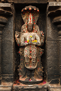 印度教寺庙中的毗湿奴形象 蒂鲁瓦纳马莱 泰米尔纳德邦 印度图片