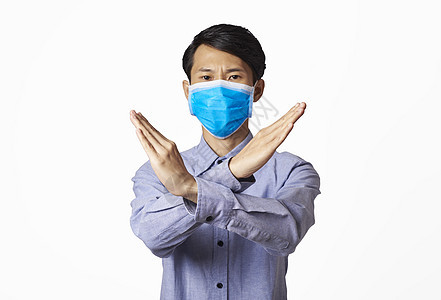 亚洲人类恐慌症 戴着覆盖口鼻的外科面具 流行性冠状病毒保护卫生男人感染医疗空气疾病保健预防成人症状图片