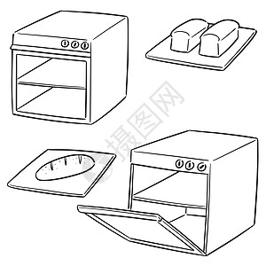 一组结束器具手绘草图温度绘画烹饪卡通片插图艺术厨具图片