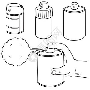 一套喷雾罐喷雾器空气瓶子气体圆柱收藏卡通片塑料发胶沙龙图片