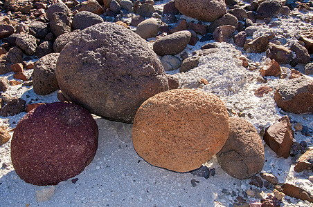 大本德纳特沙漠中圆形多色火山石蓝色火山国家地质学沙漠旅行岩石公园旅游石头图片