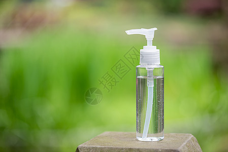 防绿植被的防绿化剂容器瓶子凝胶身体液体奶油清洁剂消毒卫生肥皂感染图片